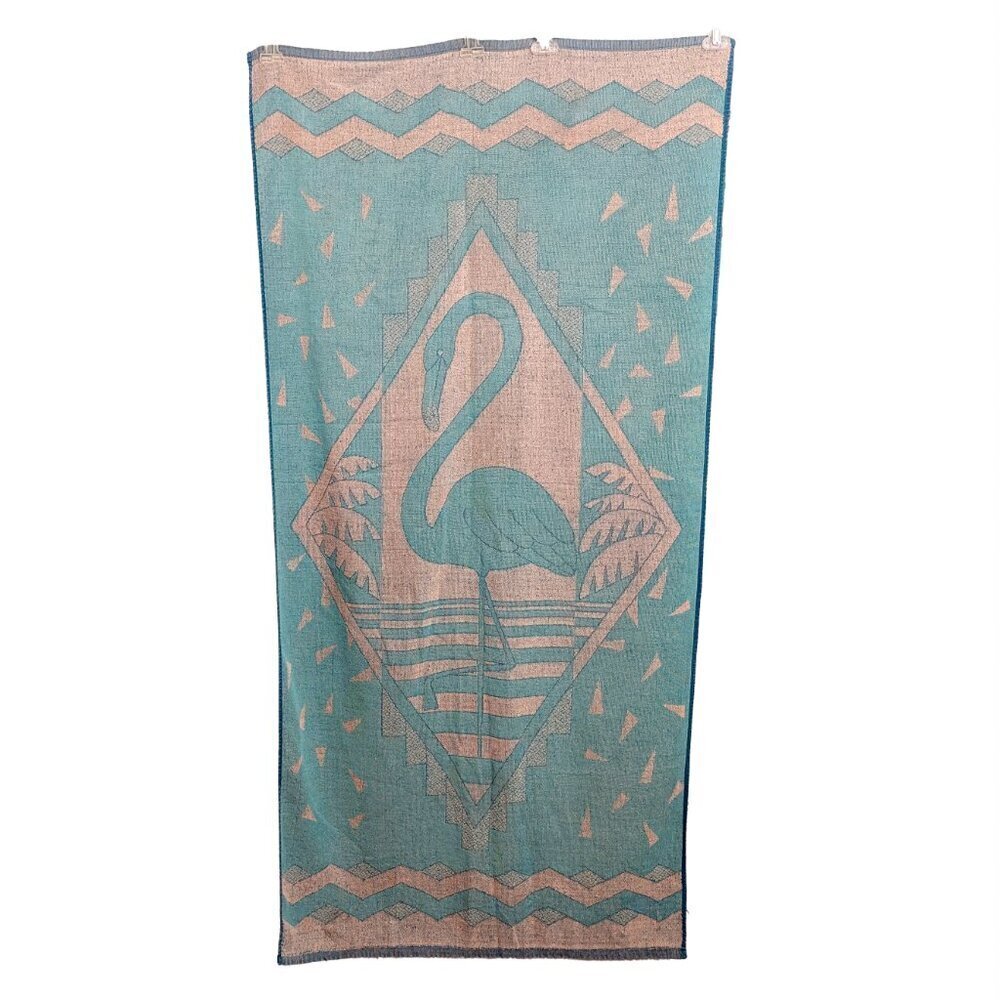 80s Royal Terry Flamingo Beach Towel - Picture 3 of 8